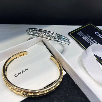 Gold Enamel Hollow Narrow Bracelet & Colorful Earrings Set — Classic Fashion, Lightweight Alloy Jewelry with Luxury Look