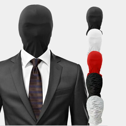 Black Cosplay Full Mask - Breathable Thin Hood Head Cover for Party & Festival Costume Accessories