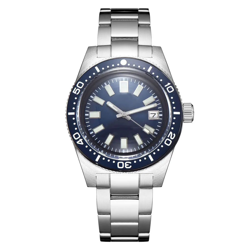 Tandorio 41mm 62MAS Automatic Diver's Watch – NH35A, 300M Water Resistance, Ceramic Bezel, Green Lume, Sapphire Glass