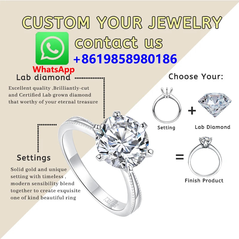 0.1–5CT Super White Lab-Grown Diamond Loose — IGI/GIA Certified, HPHT & CVD, DEFG VVS-SI, Diamond Tester Approved for Wedding Jewelry