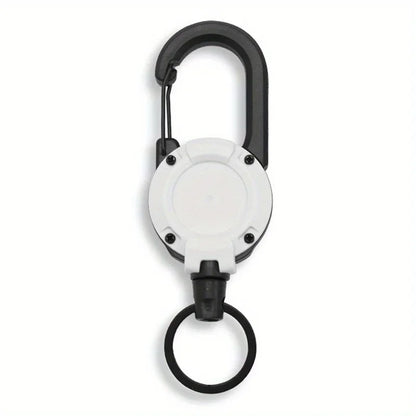 1/2/4PCS Retractable Keychain Badge Reel – Heavy Duty Extendable Holder with Carabiner for Men’s Outdoor Bags