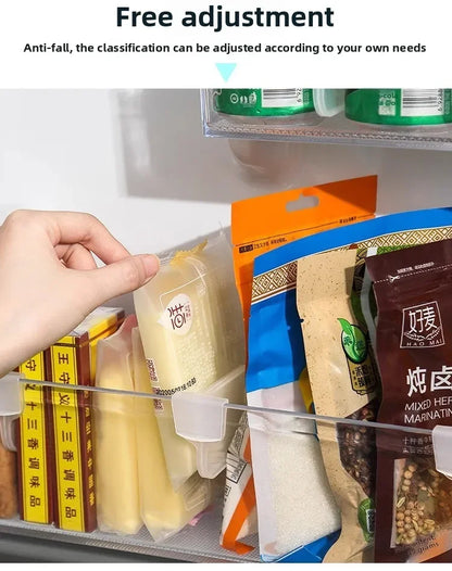 Refrigerator Kitchen Organizer Shelf — Efficient Storage Dividers for Eggs, Bottles & Fridge Items