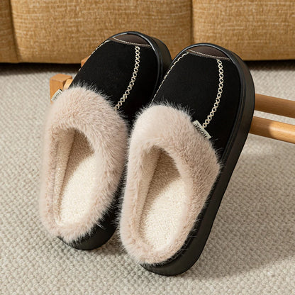 Women’s Fashion Winter Slippers — Soft, Thick-Soled, Non-Slip Indoor & Outdoor Casual Home Shoes