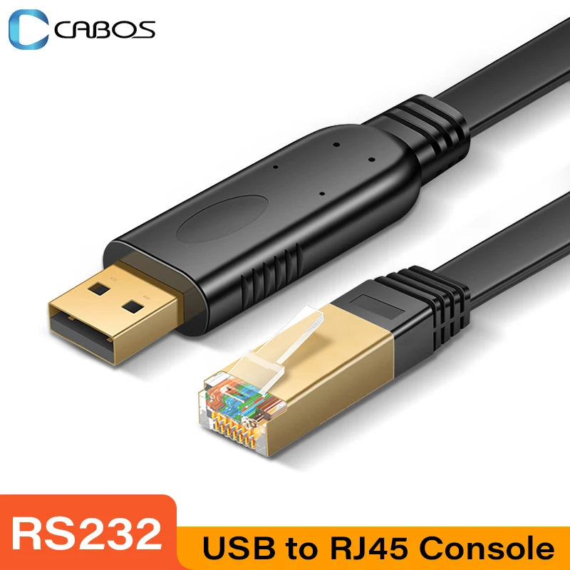 USB to RJ45 Console Cable – RS232 Serial Adapter for Laptop, Computer, Cisco Router, 1.8m & 3m Length Options   2/2