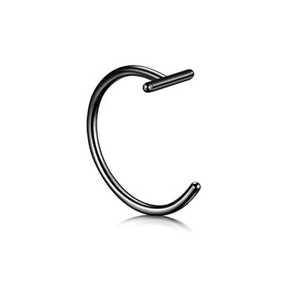 Stylish 8/10mm Punk Titanium Lip Rings Cuff - Clip-On Fake Labret Piercing for Ear, Nose, and Septum - Unisex Body Jewelry