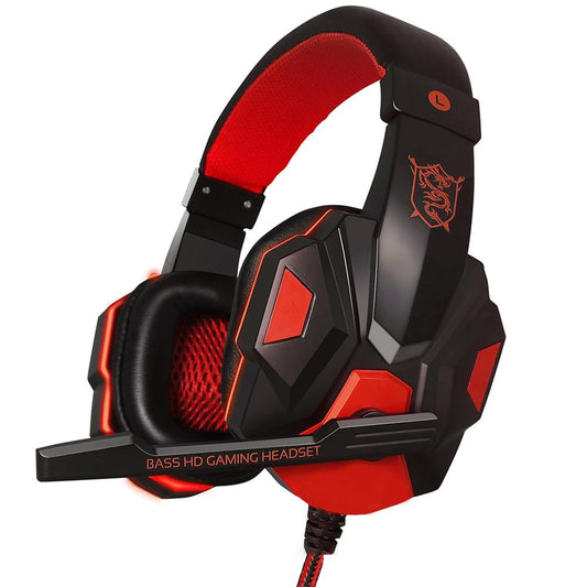 3.5mm Wired Gaming Headphones - Adjustable Microphone, Bass Stereo, Compatible with PS4, PS5, Xbox, Smartphone and Laptop