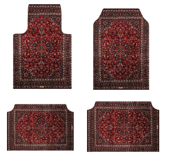 Bohemian Universal Floor Mat Set - American Retro Anti-Slip Soft Rugs for Car, Bedroom and Home
