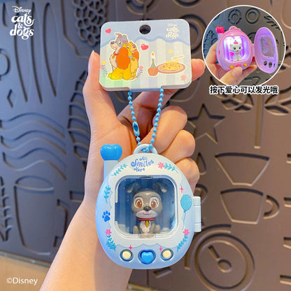 Lady and the Tramp Cartoon Keychain Set - Anime-Style Cat and Dog Figures, Cute Bag Charms and Gifts for Friends