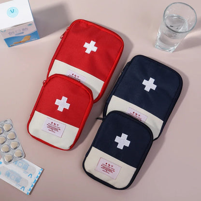 Portable Medicine Bag – Cute First Aid Kit Organizer, Medical Emergency Kit for Travel, Outdoor & Household Pill Storage