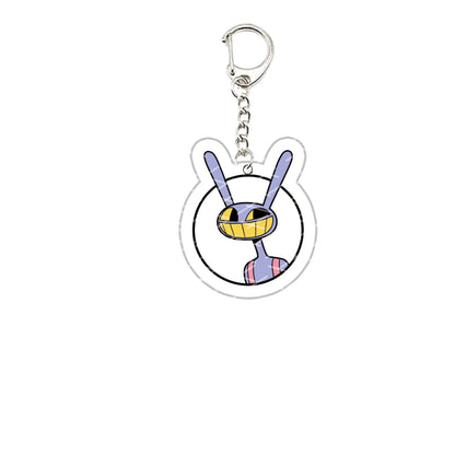 The Amazing Digital Circus Acrylic Keychain – Pomni, Jax, Ragatha, Gangle & Kinger Fan Gift Keyring for Bags & Accessories