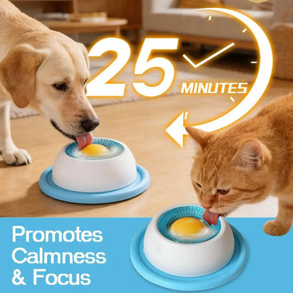 Interactive Pet Lick Toy & Slow Feeder Bowl – Dental Health Training Feed Mat for Dogs & Cats Self-Soothing Snack Dispenser