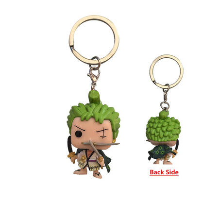 One Piece Wano Country Figure Keychain - Luffy, Roronoa Zoro & Tony Chopper Backpack Pendant Ornament
