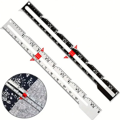 Metal Sewing Gauge - Sliding Measuring Tool for Quilting, Sewing & Crafting