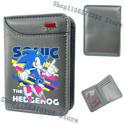 Sonic & Shadow Cartoon Wallet – Anime Multi-Card Vertical Holder, Portable Slim Card Pack, 2026 New Fashion Gift Wallet