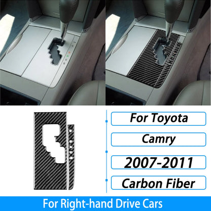 Toyota Camry 2007–2011 Carbon Fiber Interior Trim Set - Center Console, Gear Shift & Air Vent Decorative Covers