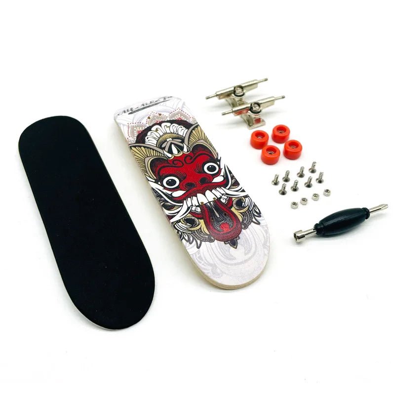 Creative Mini Finger Skateboard – Colorful Maple Fingerboard with Double Rocker, Sport Bearings & Palm Slide Board