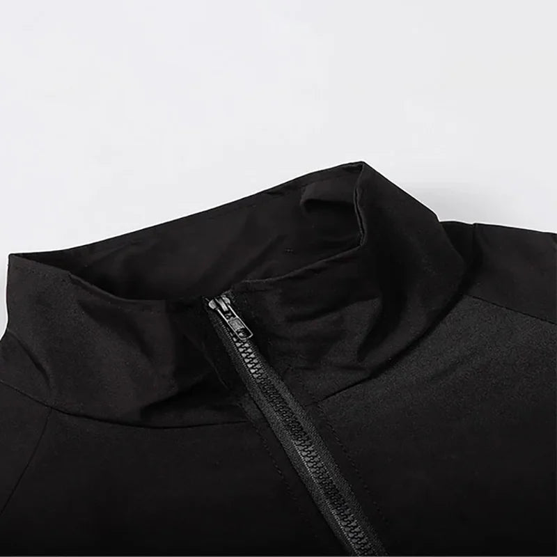 Hip Hop Varsity Jacket for Men - High Street Patchwork Color Block Windbreaker Spring Autumn College Coat