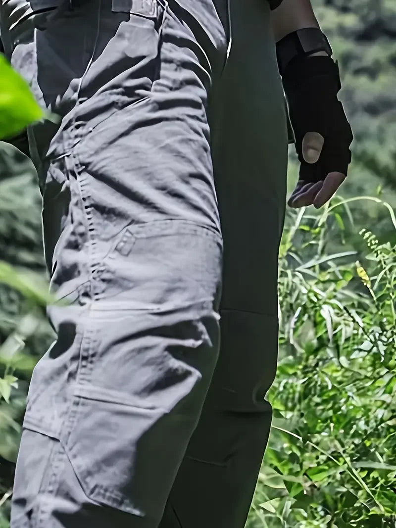 Men's Outdoor Tactical Pants — Multi-Pocket, Water-Repellent, Wear-Resistant Hiking & Sweatpants