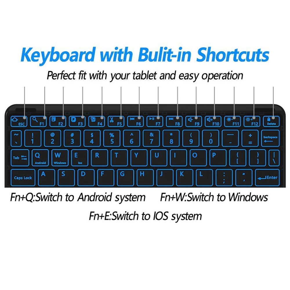 Lenovo Tab M11 11" Case with Bluetooth Keyboard – Smart Stand Cover for Xiaoxin Pad 2024/2025