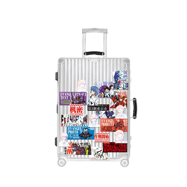Bandai Gundam Mobile Suit Stickers - 20/21-Piece Waterproof PVC Decal Set for Laptops, Suitcases and Skateboards