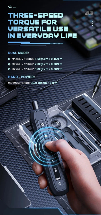 180-in-1 Precision Electric Screwdriver Set — Magnetic Phillips, Torx & Hex Bits with LED Repair Tool Kit Gift for Men