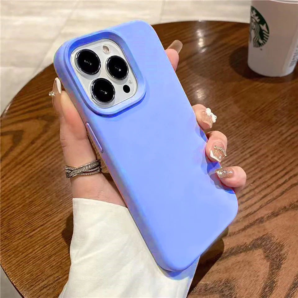 Liquid Silicone iPhone Case – Soft Shockproof Back Cover for iPhone 16/15/14/13/12/11 Pro Max