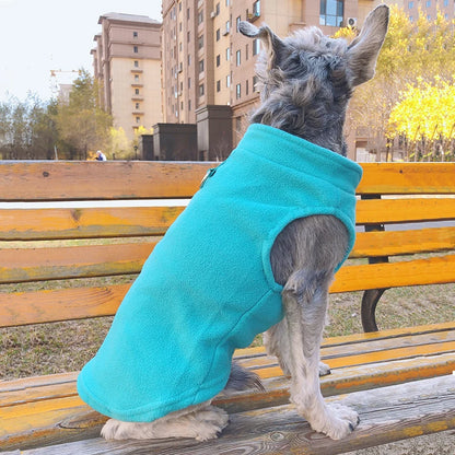 Warm Fleece Dog Jacket with D-Ring - Pet Vest for Small Dogs and Cats - French Bulldog and Chihuahua Costumes
