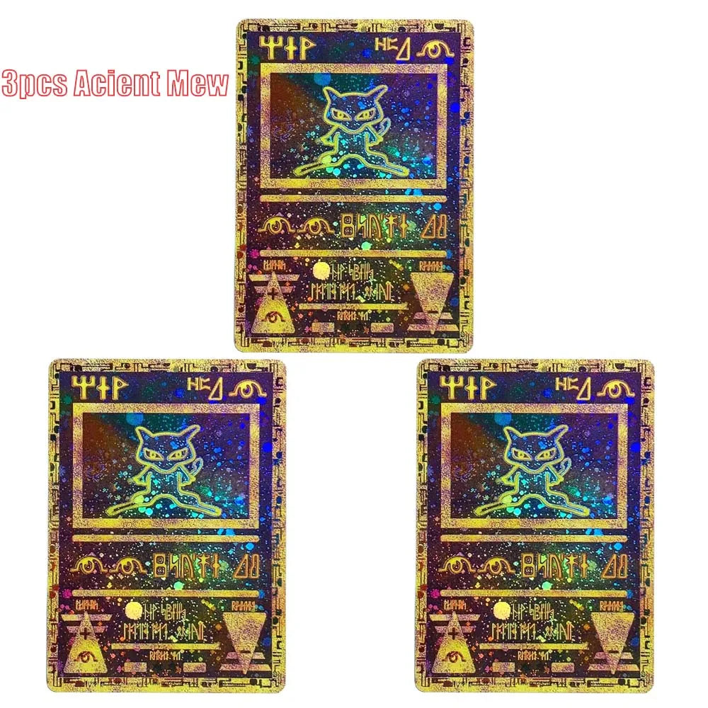 Pokemon Ancient Mew Collection Card – Classic Limited Anime Cards, Zekrom, Reshiram, Victini Holographic Proxy, Gift Toy