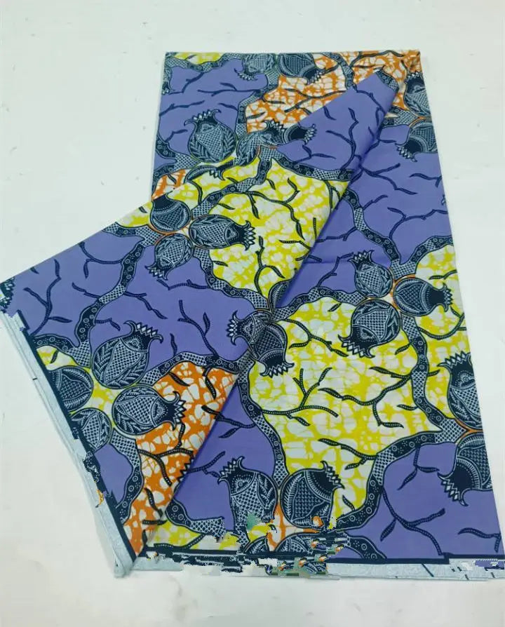 African Wax Print Fabric 6 Yards - Ghana Kente Design Ankara Kitenge Pagne