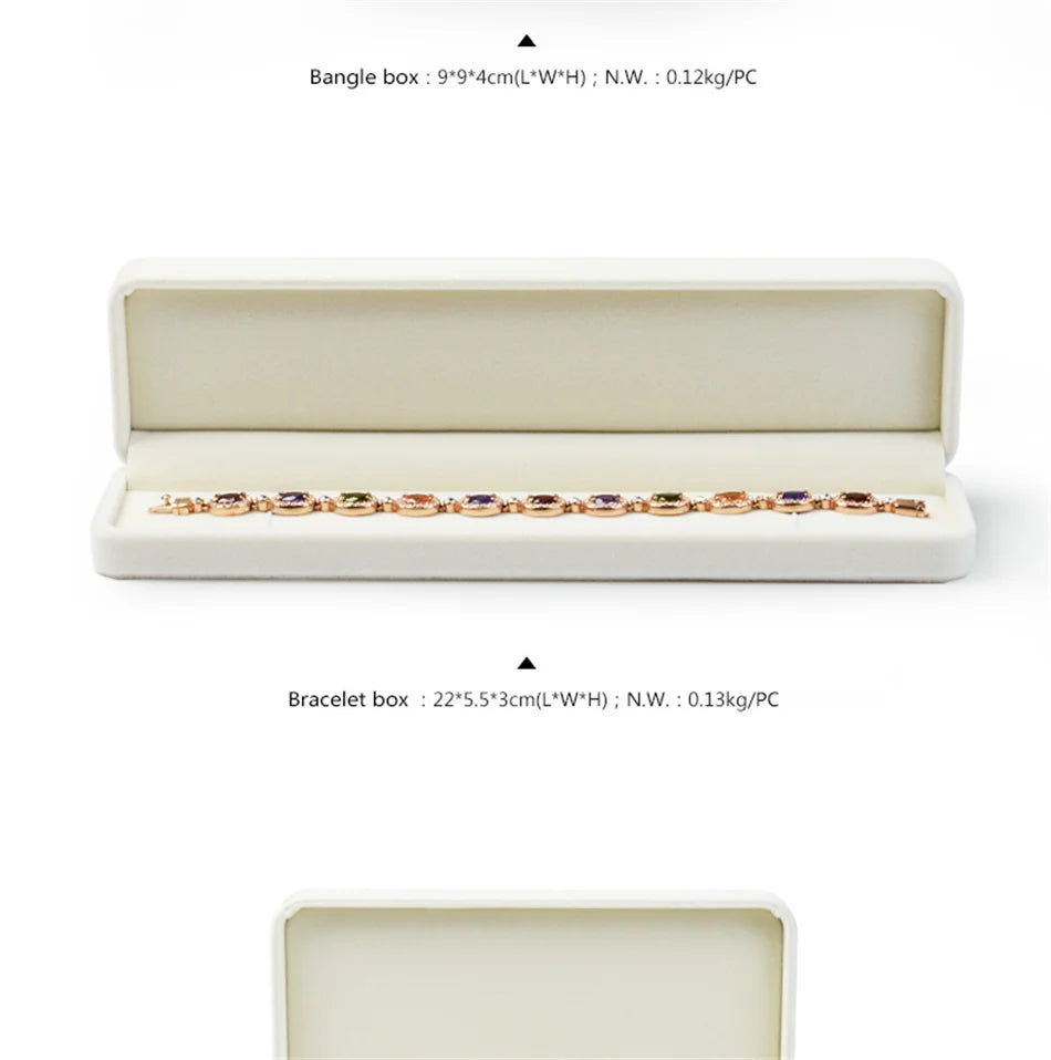 Oirlv Velvet Jewelry Box – Classic Ring, Earring & Necklace Case for Wedding Gift & Display