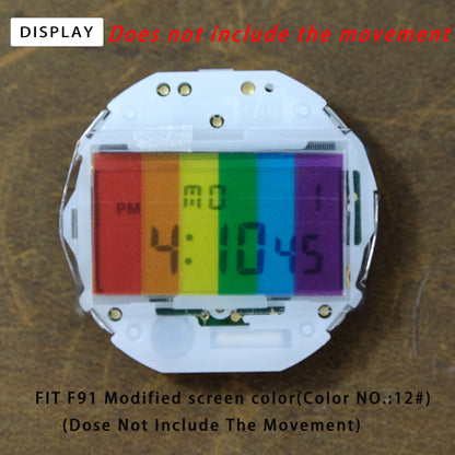 Casio F91W WS-7 A158 A159W A168 Screen Color Film - 3PCS Retro Square DIY Watch Modification Stickers