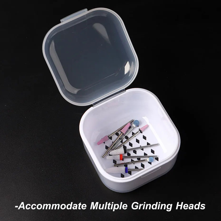 Portable Alcohol Disinfection Box - Nail Drill Bits & Grinding Head Sterilizer for Manicure Cleaning