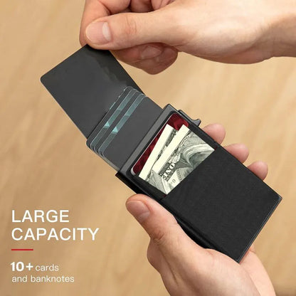 RFID Credit Card Holder Wallet for Men: Thin Slim Minimalist Luxury Metal Case - Secure Bank & ID Card Protection, Carteras Choice