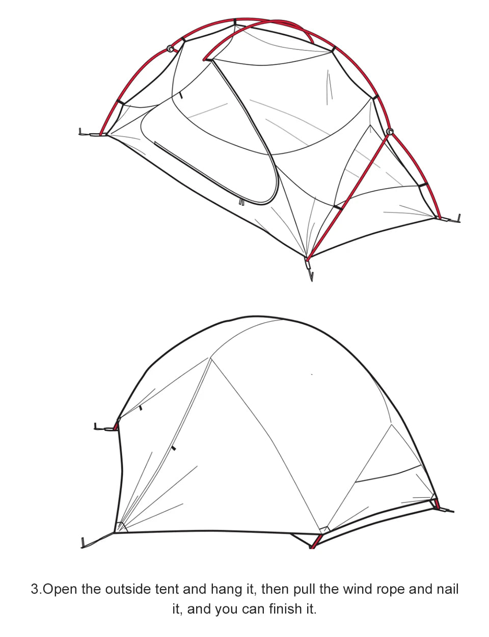 PACOONE Ultralight 20D Nylon Camping Tent – Portable Waterproof Backpacking, Cycling, Hiking, Travel & Beach Tent
