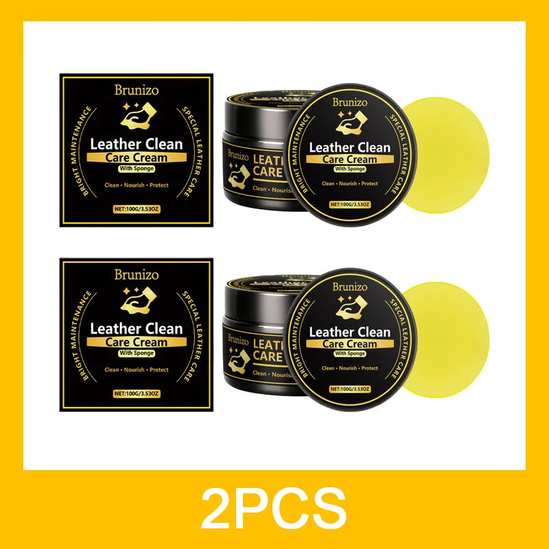Car Interior Leather Cleaning & Maintenance Spray Set – Deep Cleaning Formula for Soft Rejuvenation & Multi-Use Leather Care Solution
