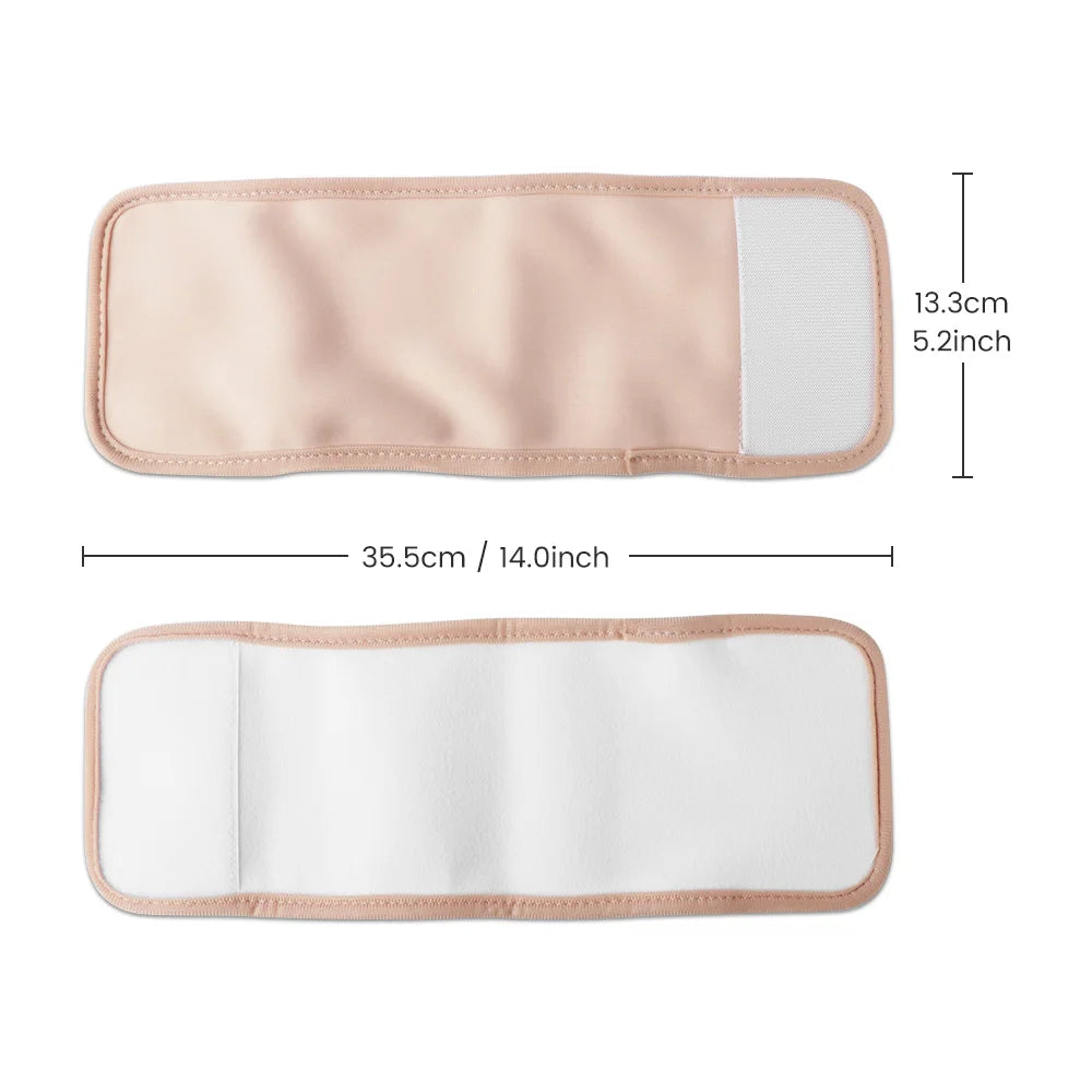 Reusable Castor Oil Pack Wrap - Organic Cotton with Adjustable Elastic Strap, Castor Oil Compress for Body Care