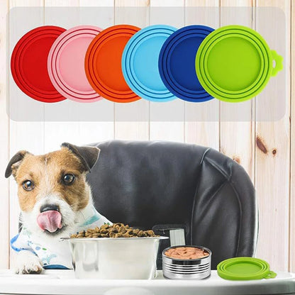 Reusable Silicone Food Can Lid – Sealed Storage Top Cap for Puppy, Dog & Cat Feeders