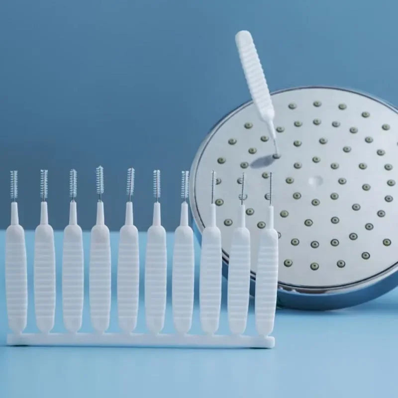 50/10Pcs Small Pore Nylon Cleaning Brushes - Anti-Clogging Tools for Shower Heads, Kitchen, Toilet, Phone Holes, and Windows