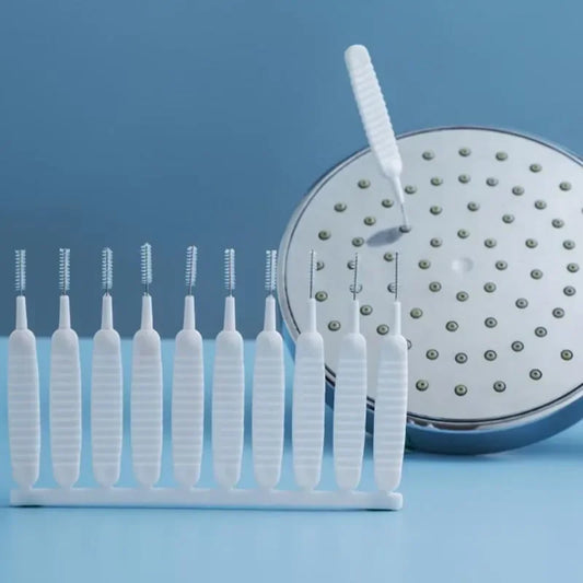 50/10Pcs Small Pore Nylon Cleaning Brushes - Anti-Clogging Tools for Shower Heads, Kitchen, Toilet, Phone Holes, and Windows