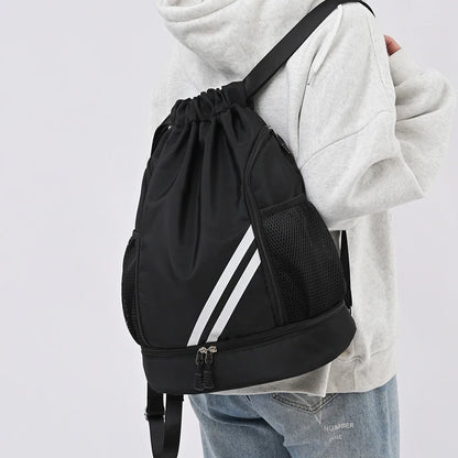 Fitness & Sports Backpack | Gym Bag for Women & Men, Basketball, Soccer, Football Storage with Drawstring Training Knapsack