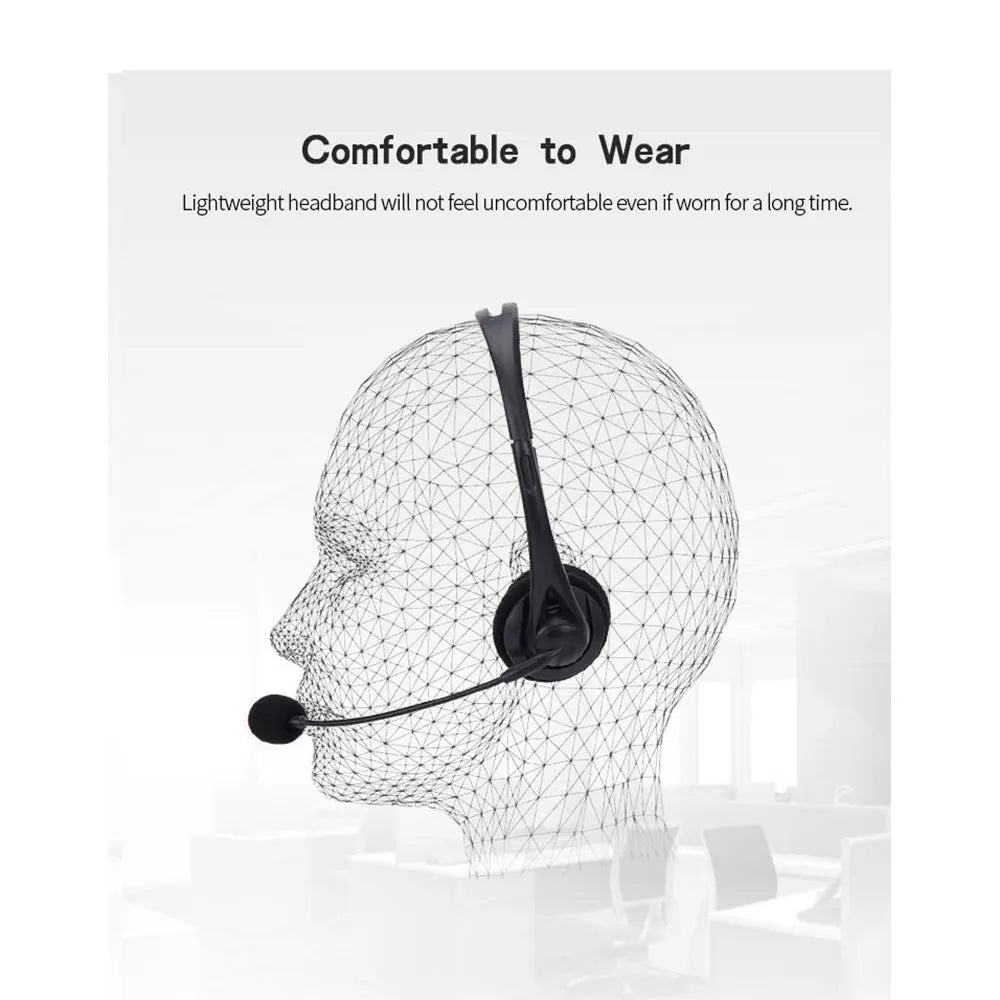 3.5mm/USB Wired Computer Headset – Stereo Earphones with Noise-Cancelling Microphone for Chat, Online Teaching & Video Conferencing