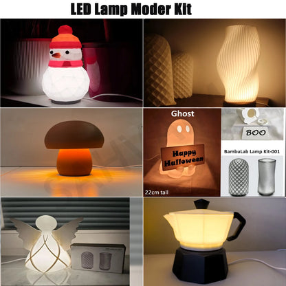 Bambu Lab 3D Printing DIY Creative Model – Wireless Mouse, Aviation Engine, LED Light Kit 001 for 3D Printer