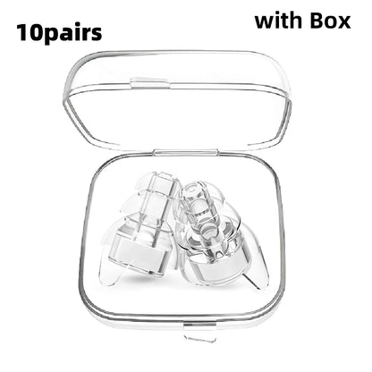 HUAK Silicone High-Fidelity Earplugs with Storage Box — Noise Protection for Concerts, Musicians, Motorcycles & Sensitive Ears
