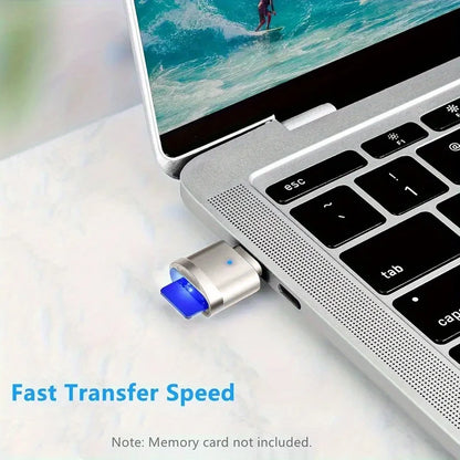 2-Pack USB-C SD TF Card Reader - Zinc Alloy Memory Card Adapter for iPhone 15–17 Pro Max, MacBook, Laptop & Samsung Devices