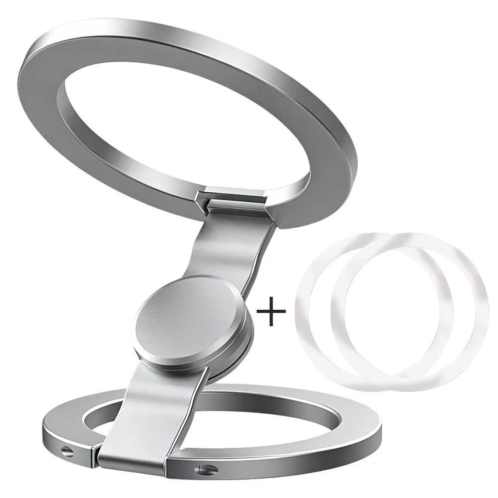 Double-Sided Magnetic Phone Ring Holder - 360° Rotatable Ultra-Thin Glitter Grip Stand