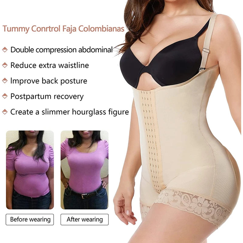 Postpartum Women's Girdle – Slimming Body Shaper with Abdomen & Waist Control Push-Up Panties
