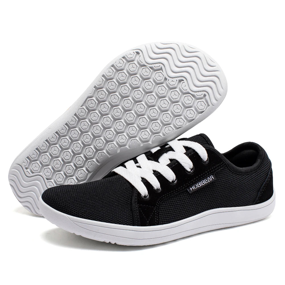 HOBIBEAR Unisex Wide Barefoot Shoes – Minimalist Zero Drop Sneakers for Outdoor Running & Casual Wear