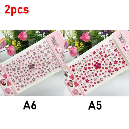 Glitter Face Rhinestone Stickers - Kids Eye & Face Diamond Jewels for Festival Makeup, Parties & Creative Looks