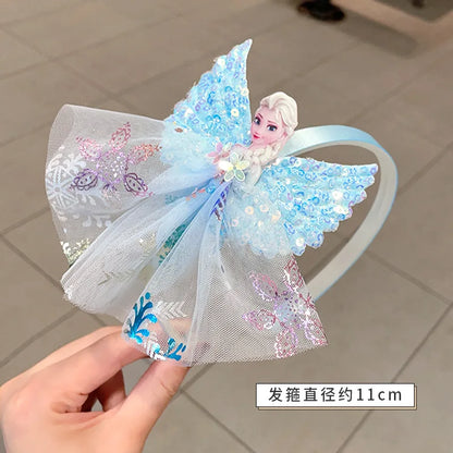 Disney Frozen Elsa Princess Wig & Braid Hairpin - Kawaii Hair Clip Accessories for Girls, Anime Cartoon Toy Gifts