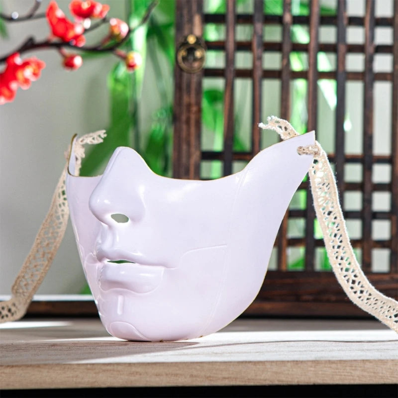Masquerade Half Face Mask for Men & Women – Cosplay Halloween Eyemask, Costume Eye & Mouth Cover